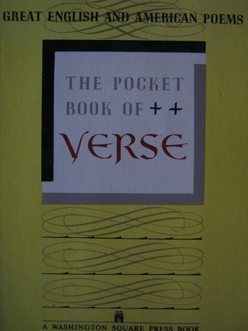 Pocket Book of Verse (P) by M E Speare