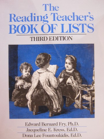(image for) Reading Teacher's Book of Lists 3rd Edition (P) by Edward Fry