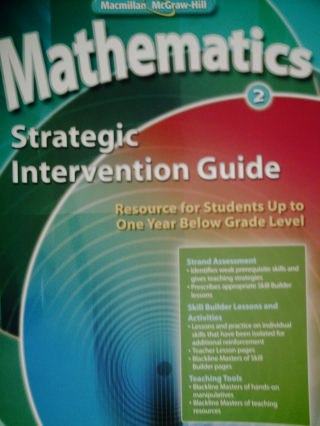 (image for) Mathematics 2 Strategic Intervention Guide (Spiral)