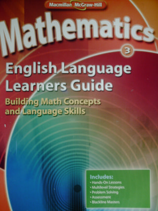 (image for) Mathematics 3 English Language Learners Guide (Spiral)