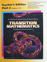 (image for) UCSMP Transition Mathematics 2nd Edition TE Part 2 (TE)(H)