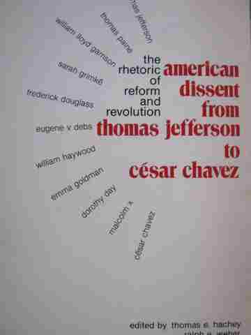 American Dissent from Thomas Jefferson to Cesar Chavez (P) by Hachey & Weber (image for) American Dissent from Thomas Jefferson to Cesar Chavez (P) by Hachey & Weber