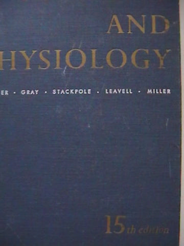 (image for) Anatomy and Physiololgy 15th Ed (H) by Kimber, Gray, Stackpole