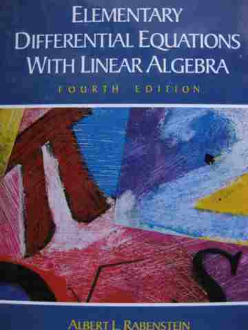 (image for) Elementary Differential Equations with Linear Algebra 4e (H) by Rabenstein