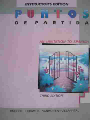 (image for) Puntos de Partida 3rd Edition IE (TE)(H) by Knorre, Dorwick, Vanpatten