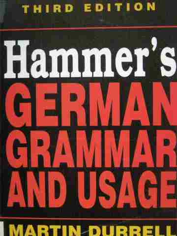 (image for) Hammer's German Grammar & Usage 3rd Edition (P) by Durrell