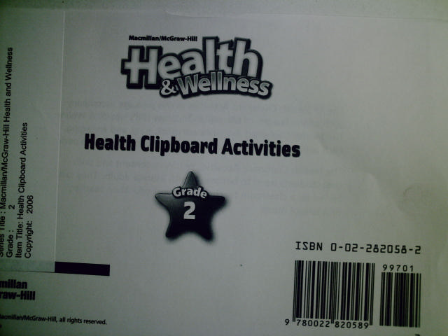 (image for) Health & Wellness 2 Health Clipboard Activities (PK)