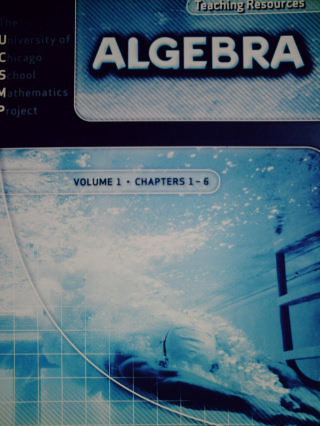 (image for) UCSMP Algebra Teaching Resources Volume 1 Chapters 1-6 (TE)(P)