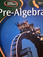 (image for) Glencoe Mathematics Pre-Algebra California Edition (CA)(H)