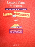 (image for) Spelling & Vocabulary/Invitations to Literacy 6 Lesson Plans (P)