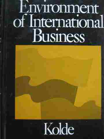 (image for) Environment of International Business (H) by Endel-Jakob Kolde