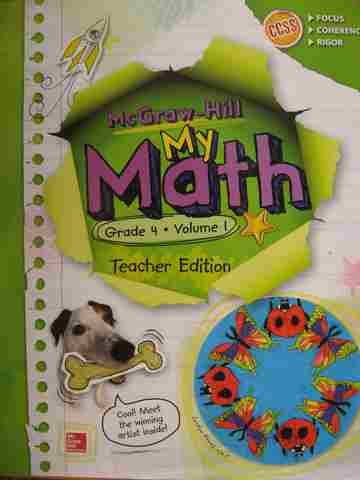 (image for) My Math 4 Volume 1 TE (TE)(Spiral) by Carter, Cuevas, Day, Malloy,