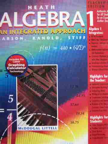 (image for) Heath Algebra 1 An Integrated Approach TE (TE)(H) by Larson,