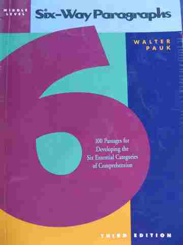 (image for) Six-Way Paragraphs Middle Level 3rd Edition (P) by Walter Pauk