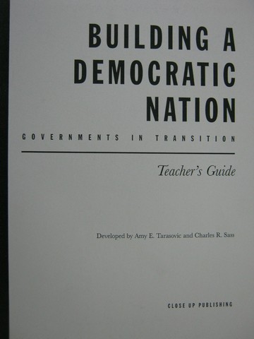 Building a Democratic Nation Governments in Transition TG(TE)(P) (image for) Building a Democratic Nation Governments in Transition TG(TE)(P)