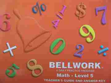 (image for) Bellwork Math 5 TG (TE)(P) by De Pue, Kinney, & De Pue
