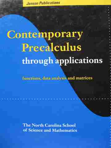 (image for) Contemporary Precalculus through Applications (H) by Barrett, Bartkovich, Compton, etc.