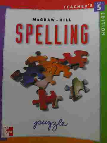 (image for) McGraw-Hill Spelling 5 TE (TE)(Spiral) by Cook, Farnum, Gabrielson, & Temple