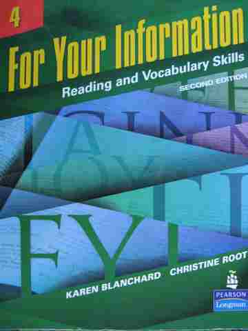 (image for) For Your Information Reading & Vocabulary Skills 4 2e (P) by Blanchard & Root