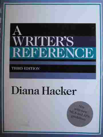 A Writer's Reference 3e (Comb) by Diana Hacker (image for) A Writer's Reference 3e (Comb) by Diana Hacker