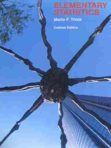 (image for) Elementary Statistics Custom Edition 9e (P) by Mario F Triola