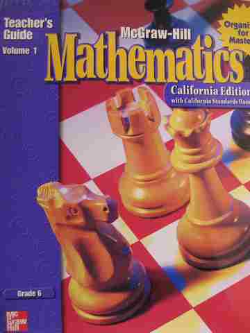 (image for) McGraw-Hill Mathematics 6 TG Volume 1 (CA)(TE)(Spiral)