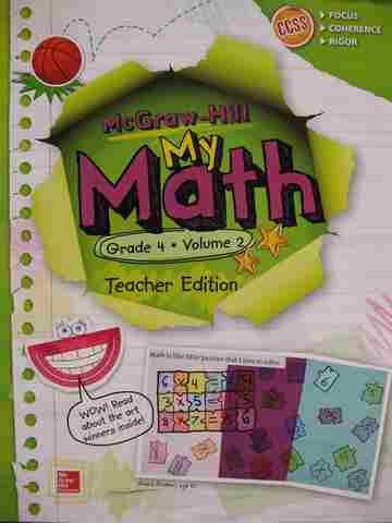 (image for) My Math 4 Volume 2 TE (TE)(Spiral) by Carter, Cuevas, Day, Malloy,