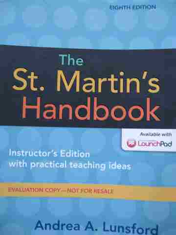 (image for) St. Martin's Handbook 8e IE (TE)(P) by Andrea A Lunsford
