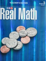 (image for) SRA Real Math 3 TE Volume 1 (TE)(Spiral) by Willoughby,
