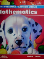 (image for) Mathematics K TE Volume 1 (TE)(Spiral) by Charles, Crown,