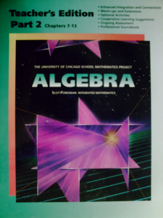 (image for) UCSMP Algebra 2nd Edition TE Part 2 (TE)(H) by McConnell,