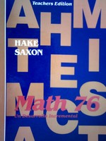 (image for) Saxon Math 76 Un Desarrollo Incremental TE (TE)(H) by Hake