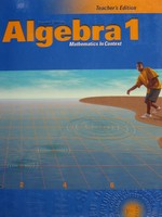 Algebra 1 Mathematics in Context 2nd Edition TE (TE)(H) (image for) Algebra 1 Mathematics in Context 2nd Edition TE (TE)(H)