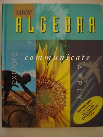 (image for) HRW Algebra Explore Communicate Apply (H) by Schultz,