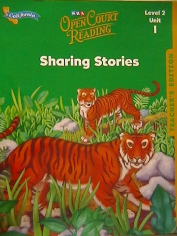 (image for) SRA Open Court Reading 2.1 Sharing Stories TE (CA)(TE)(Spiral)
