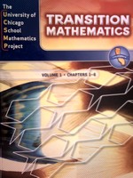 (image for) UCSMP Transition Mathematics Volume 1 California Edition (CA)(H)