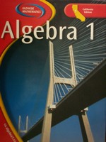 (image for) Glencoe Mathematics Algebra 1 California Edition (CA)(H)