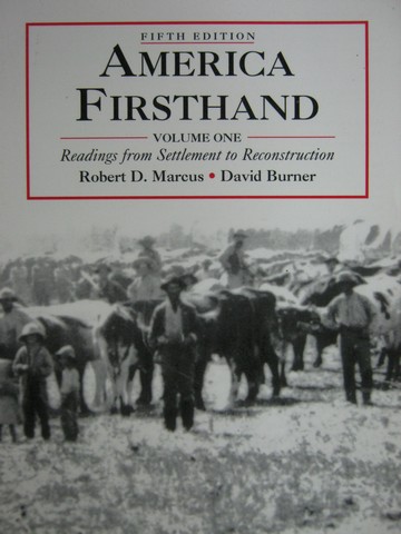 (image for) America Firsthand 5th Edition Volume 1 (P) by Marcus & Burner