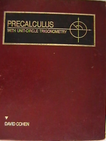 (image for) Precalculus with Unit-Circle Trigonometry (H) by David Cohen