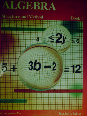 (image for) Algebra Structure & Method Book 1 TE (TE)(H) by Dolciani