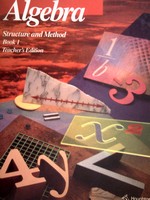 (image for) Algebra Structure & Method Book 1 TE (TE)(H) by Brown, Dolciani