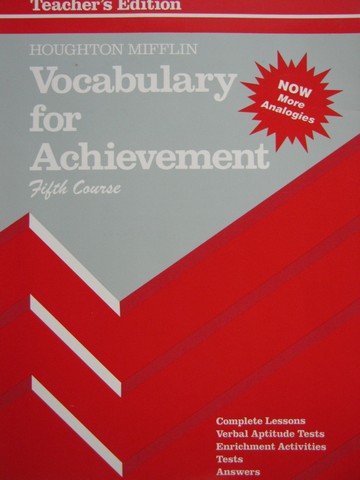 (image for) Vocabulary for Achievement 5th Course TE (TE)(P) by Richek,