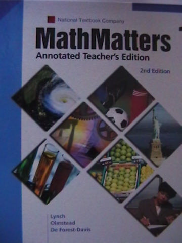 (image for) Math Matters 1 2nd Edition ATE (TE)(H) by Lynch, Olmstead,