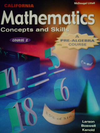 (image for) California Mathematics Concepts & Skills Course 2 (CA)(H)