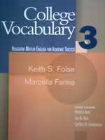 (image for) College Vocabulary Book 3 (P) by Keith Folse & Marcella Farina