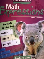 (image for) California Math Expressions 1 TG Volume 1 (CA)(TE)(Spiral)