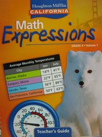 (image for) California Math Expressions 4 TG Volume 1 (CA)(TE)(Spiral)
