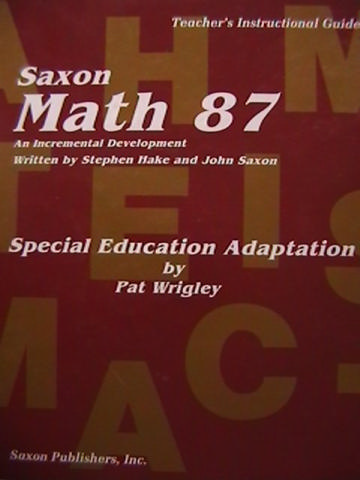 (image for) Saxon Math 87 Teacher's Instruction Guide (TE)(Binder)