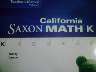 (image for) California Saxon Math K TM Volume 1 (CA)(TE)(Binder) by Larson