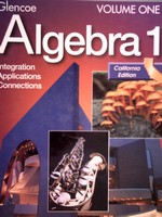 (image for) Algebra 1 Integration Applications Connections Vol 1 (CA)(H)